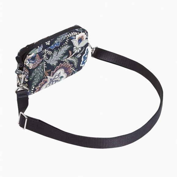 Vera Bradley RFID Convertible  Pouch Crossbody bag Purse Java Navy Camo NWT - Picture 3 of 11